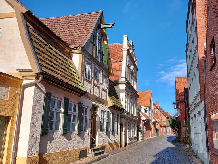 Historische Häuser in der Altstadt von Lauenburg